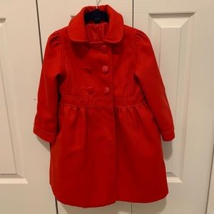 Red wool peacoat
